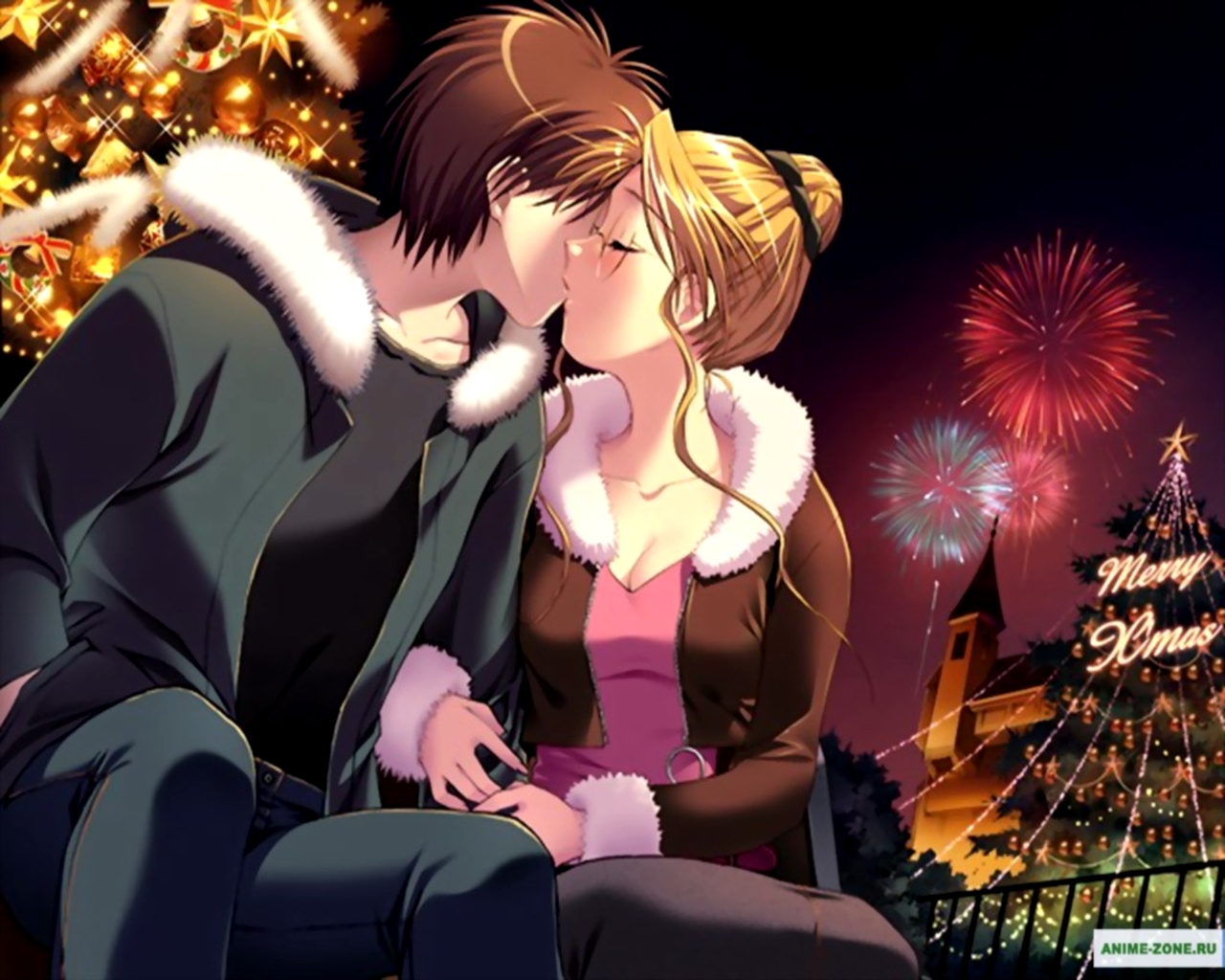 Аниме новый год любовь